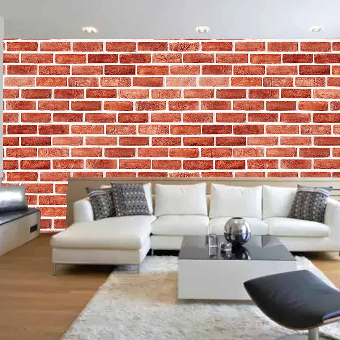 Supply Modern wall 3D home Brick PVC Self-Adhesive Wallpaper Waterproof Stone Wall Paper Rolls Peel and stick for Bedroom