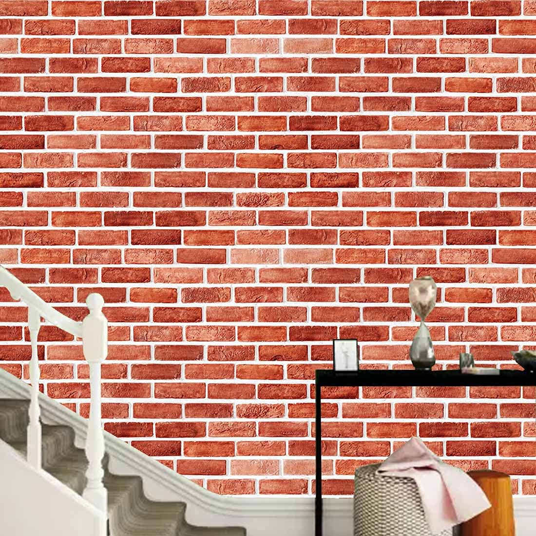 Supply Modern wall 3D home Brick PVC Self-Adhesive Wallpaper Waterproof Stone Wall Paper Rolls Peel and stick for Bedroom