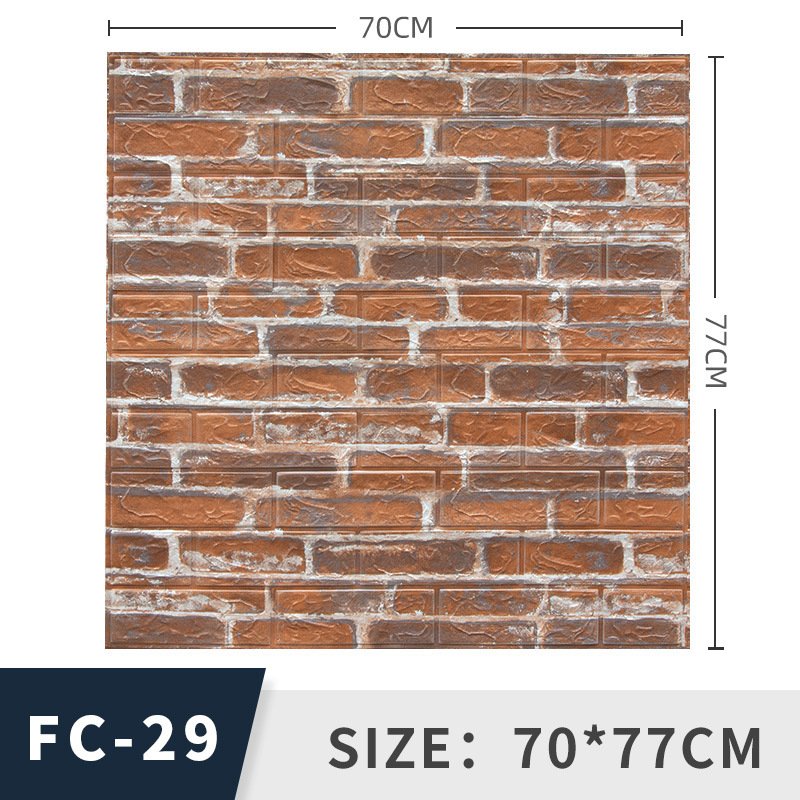 Supply Modern wall 3D home Brick PVC Self-Adhesive Wallpaper Waterproof Stone Wall Paper Rolls Peel and stick for Bedroom
