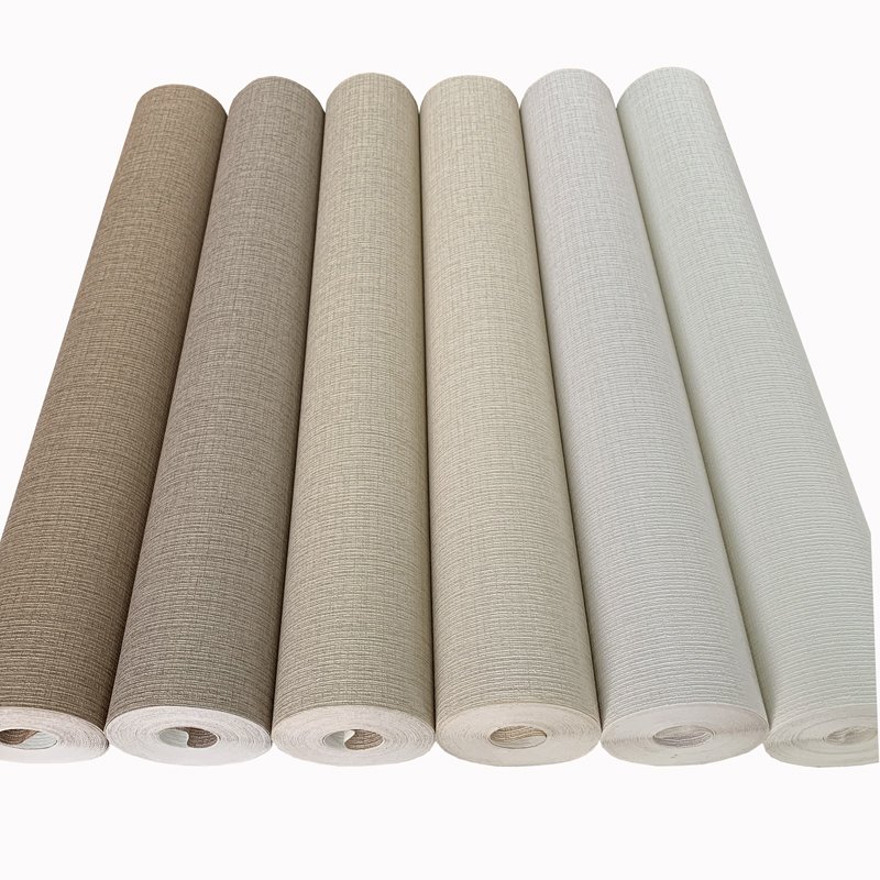 Thickened embossed PVC wallpaper living room bedroom interior decoration wall office modern simple cloth pattern 330g heavy wall