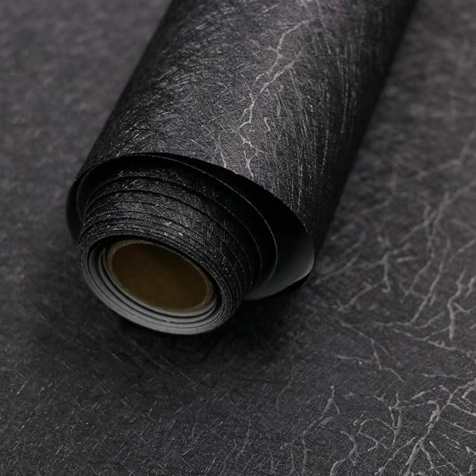 2024 new design Wholesale Modern Marble Wallpaper Pvc Decorative Film Waterproof Wallpaper ManufactureRemovable black