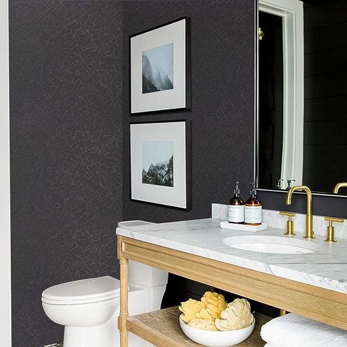 2024 new design Wholesale Modern Marble Wallpaper Pvc Decorative Film Waterproof Wallpaper ManufactureRemovable black