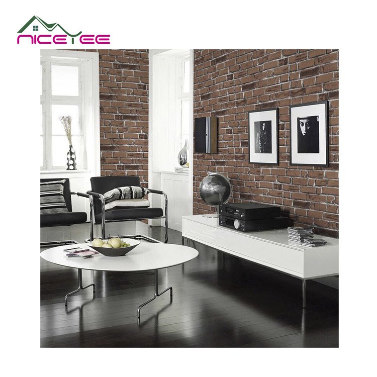 Floristic decoration material home decor wall interior self adhesive 3d pvc wallpaper rolls for 45x10 meters roll