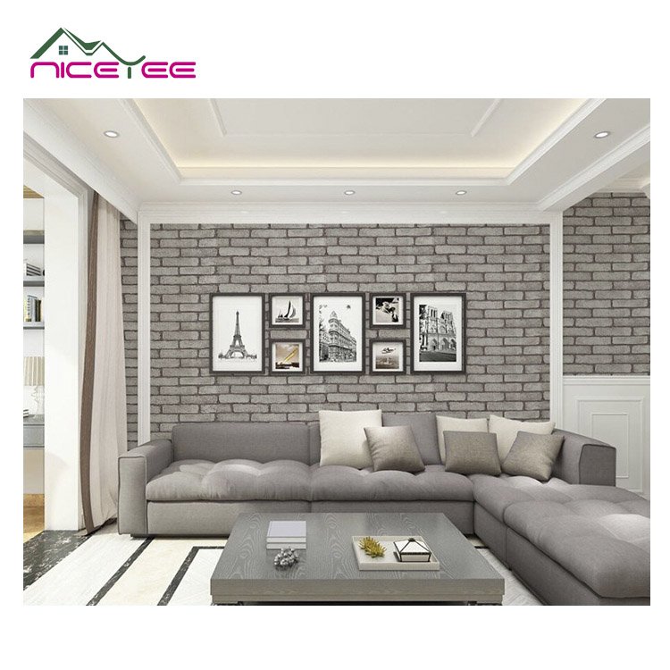 Floristic decoration material home decor wall interior self adhesive 3d pvc wallpaper rolls for 45x10 meters roll