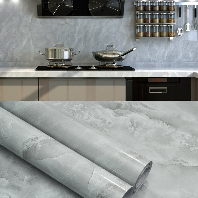 Removable Waterproof Self Adhesive Vinyl Wall Paepr Granite Marble Pvc Decor Wallpaper For Bathroom Kitchen Countertop Covers