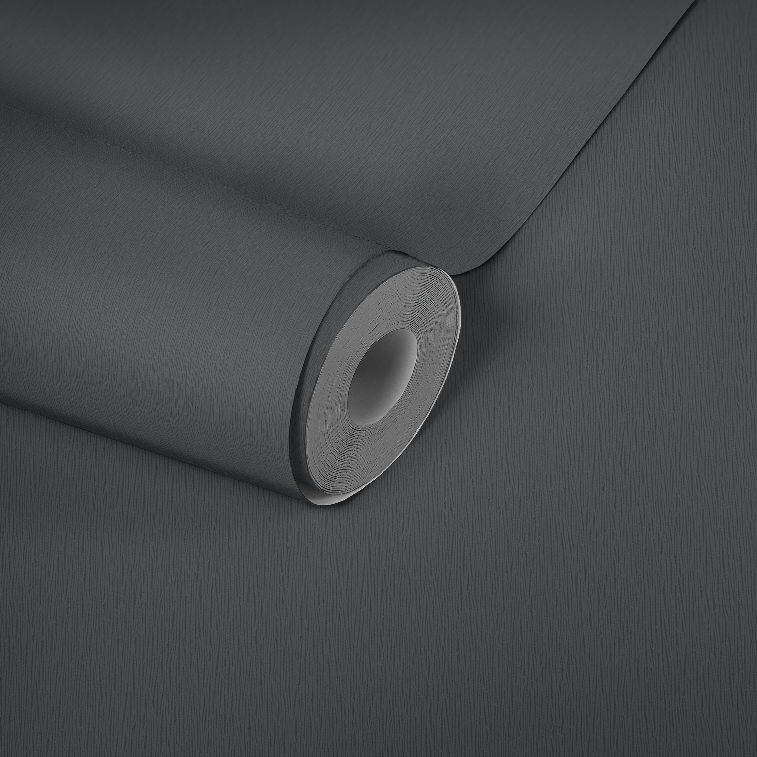 Made in Germany - Plain Wallpaper Rolls Grey Black - PVC, Vinyl, Non woven - Wallpaper Home Decoration Wall Decor - 379733