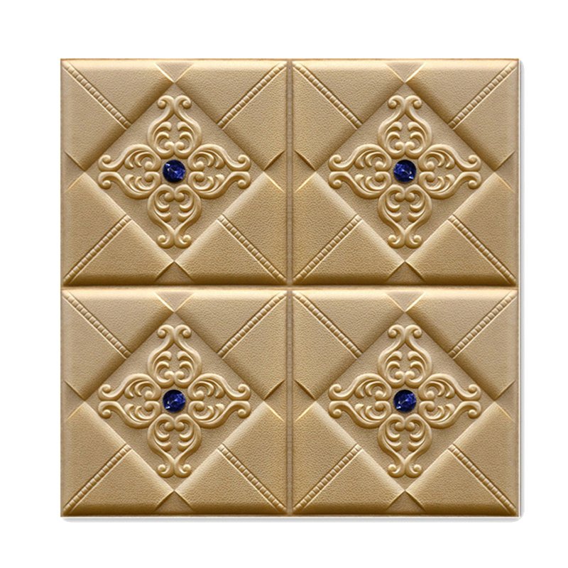 European luxury elegant style self-adhesive xpe foam bedroom decoration wall sticker 3D wallpaper