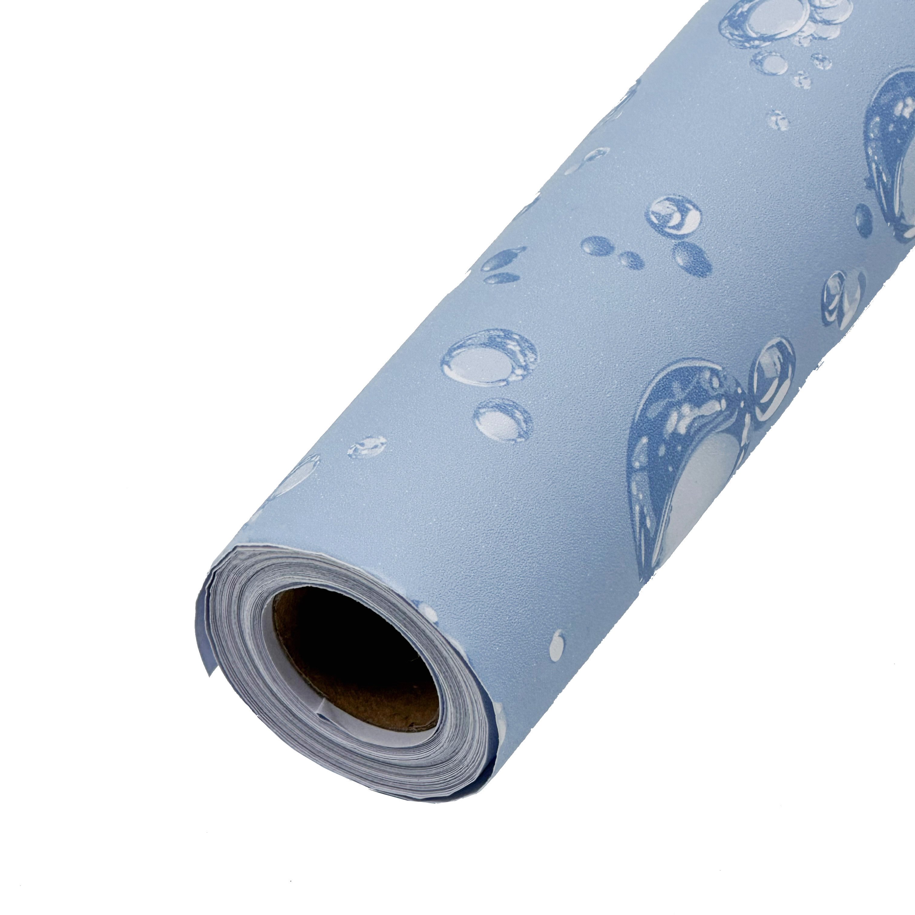 Peel And Stick Wallpaper Waterproof Blue 3D Water Drop Wall Paper