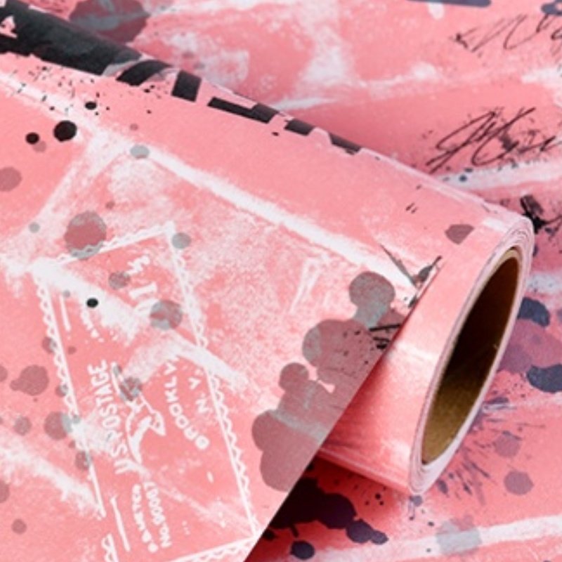 Eco-friendly Home Decor Materials Self-Adhesive Pink Backsplash Wall Tile 3D Peel and Stick Dormitory Punk Style Wallpaper