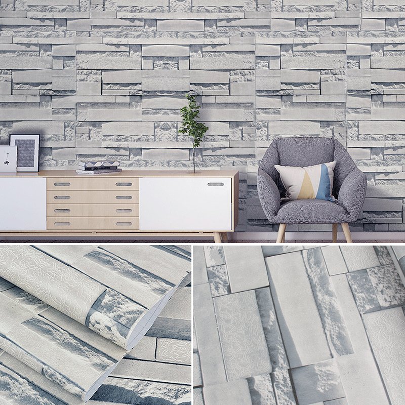 Ali wallpapers 3d multicolor brick self-adhesive home mural wallpaper sticker wallpaper