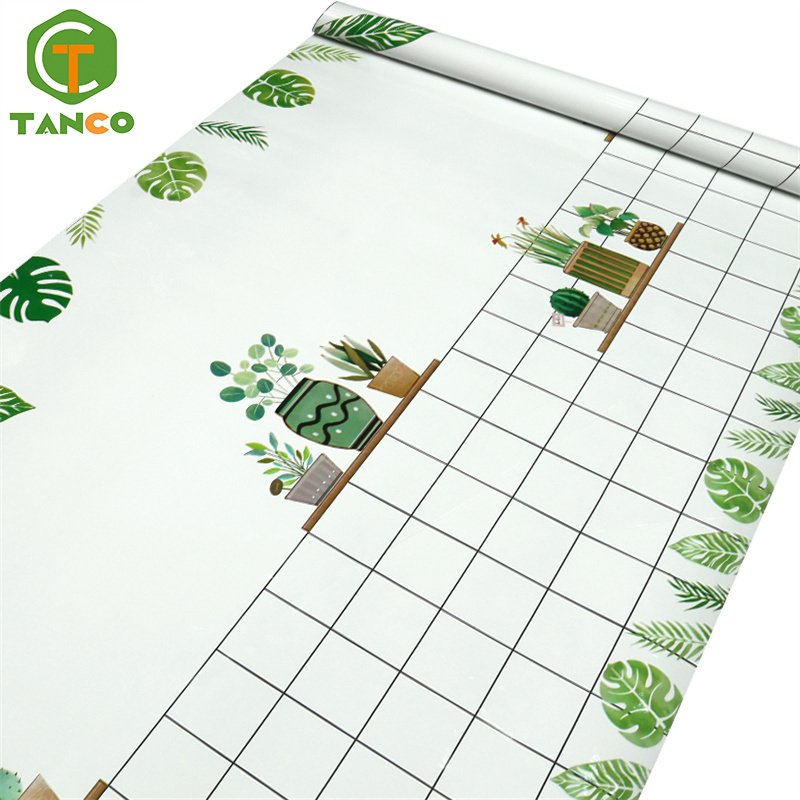 Wholesale kitchen sticky aluminum foil wallpaper fireproof waterproof for kitchen furniture wallpapers