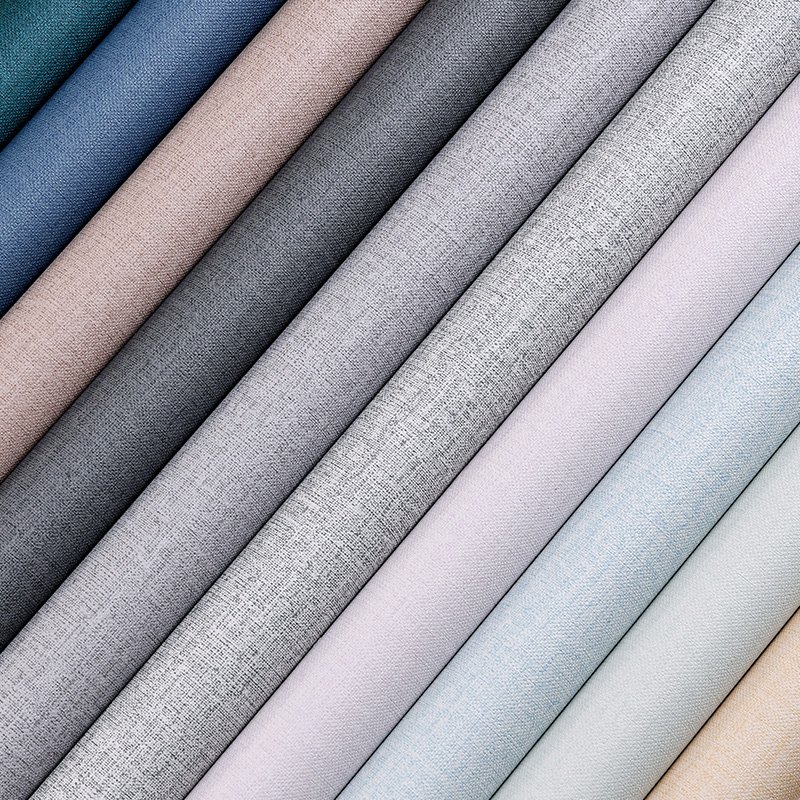 3D Textured Fabric Linen Wallpaper Self-Adhesive Removable Waterproof Thick Wallpaper for Home Decor DIY