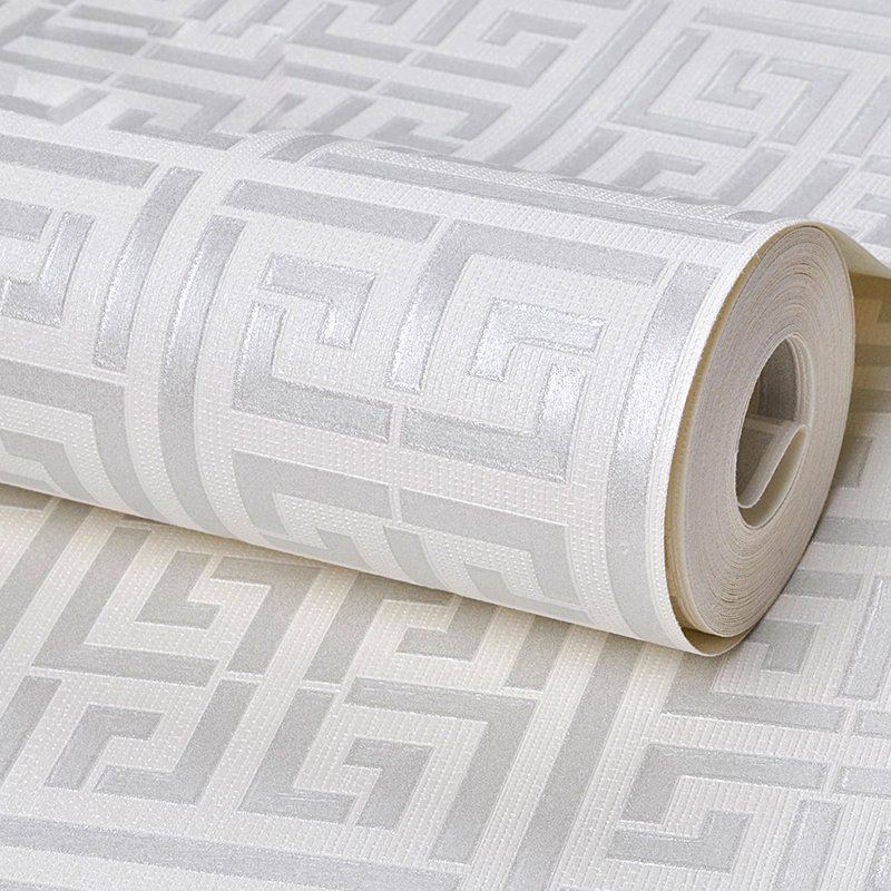Modern geometric vinyl wallpaper hotel study background bathroom wall decoration paper waterproof wallpaper paper roll