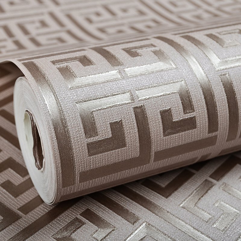 Modern geometric vinyl wallpaper hotel study background bathroom wall decoration paper waterproof wallpaper paper roll