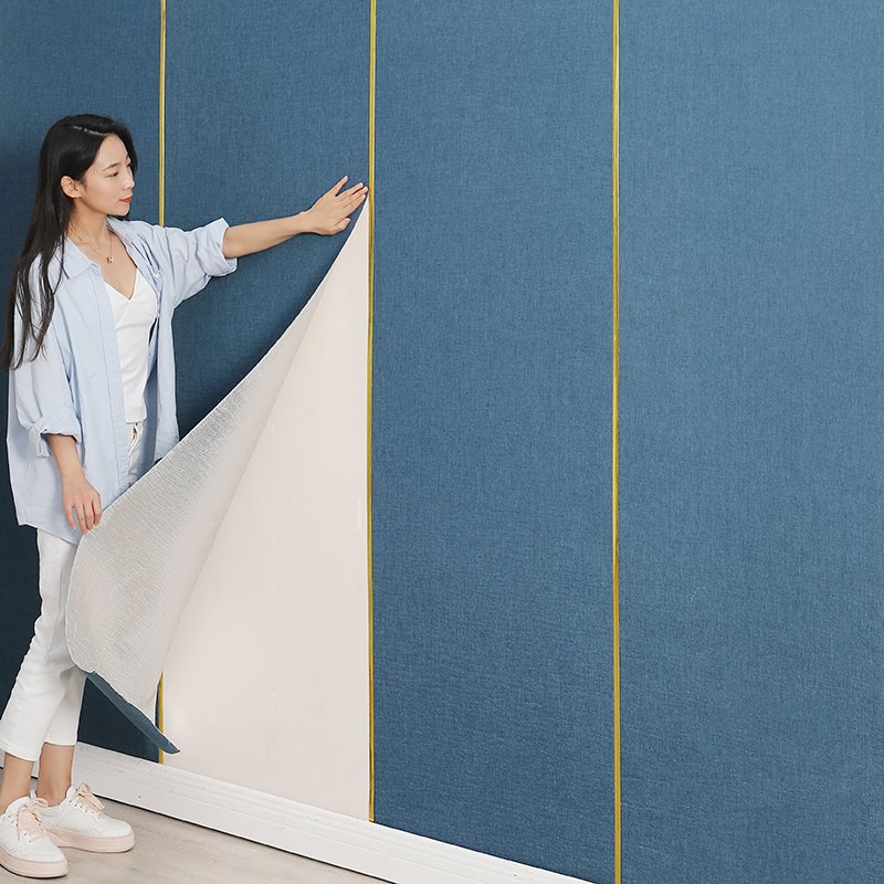 Wall Covering Manufacturer Removable Self-Adhesive Easy to Install Wallpaper Linen Cloth Wallpaper