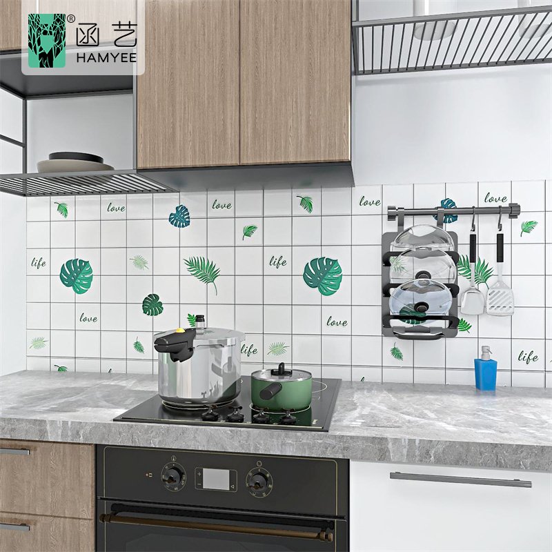 Cartoon design kitchen-wallpaper fireproof and waterproof wallpaper for kitchen