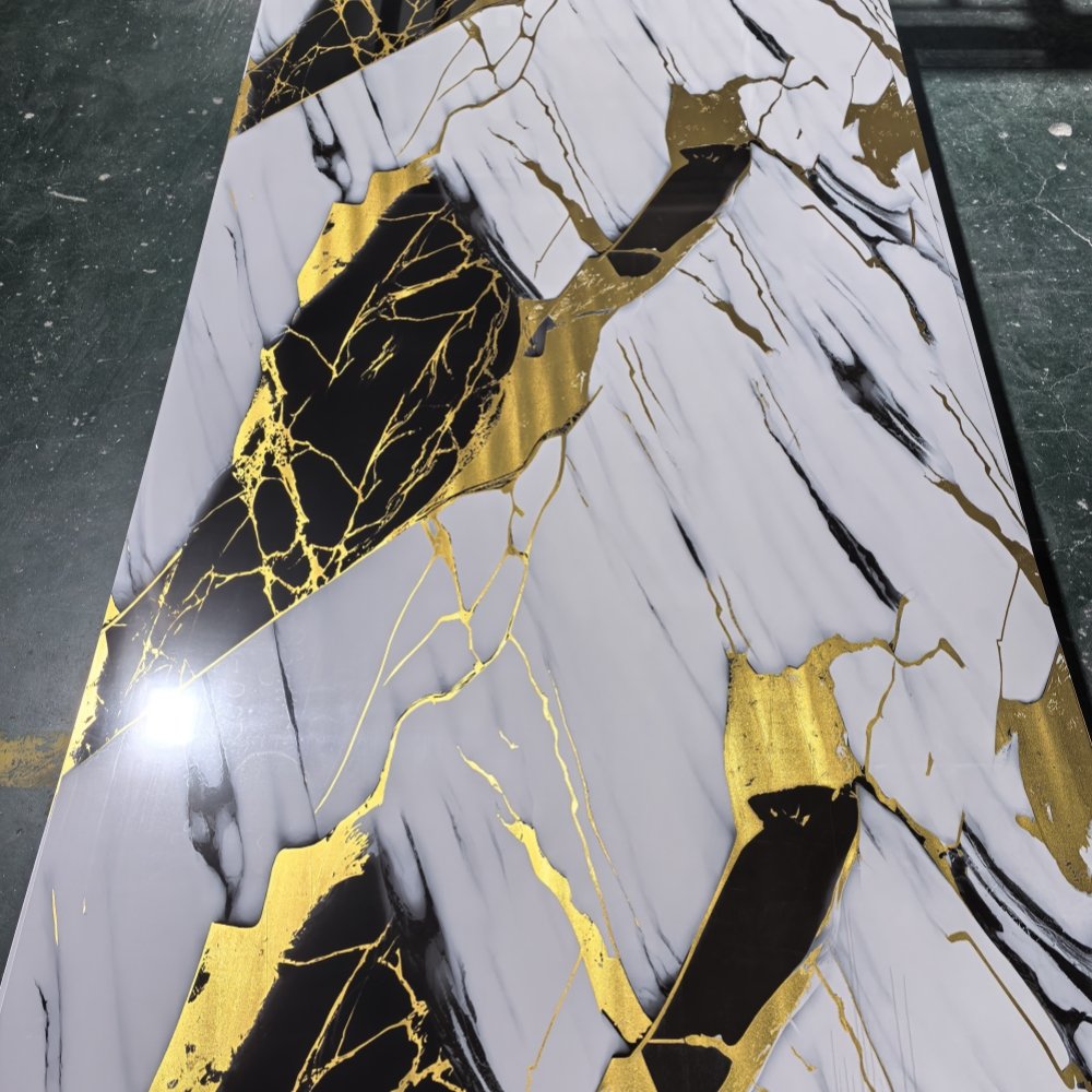 High Glossy 1220*2440mm*3mm Uv Marble Sheet Uv Pvc Marble Sheet Pvc Wall Panel