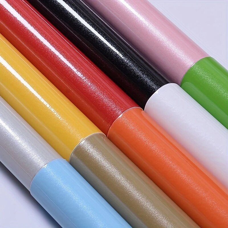 Glossy glitter bright self adhesive wall paper oil-proof PVC kitchen peel and stick wallpaper rolls waterproof for home decor