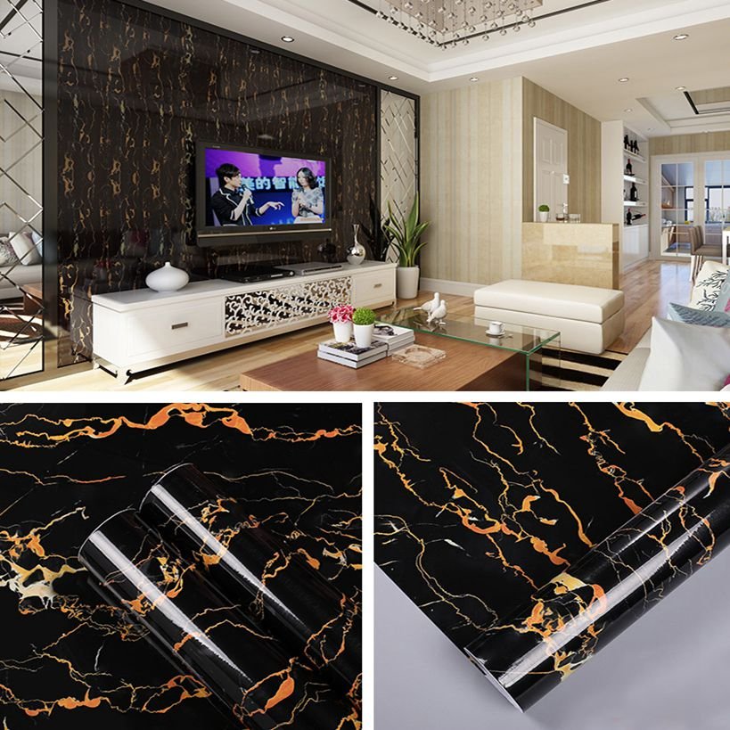 Wholesale vinyl adhesive wallpaper China factory marble wall paper furniture table stickers