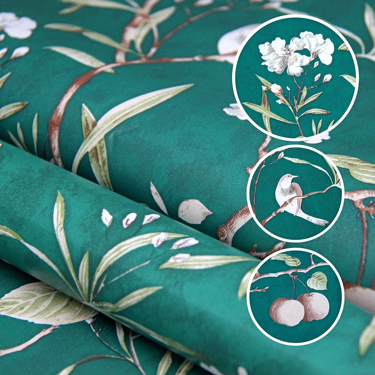 UDK Modern Floral Design Waterproof PVC Peel And Stick Wallpaper Sticker For Apartment