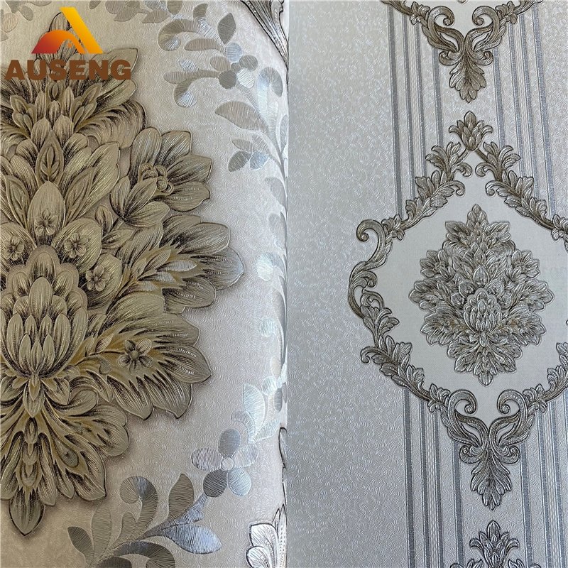 China Wallpaper Manufacturer Geometric Modern Wall Paper Papel De Parede Damask Pvc Wallpaper For Bedroom Walls