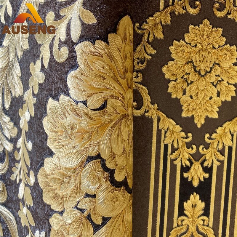 China Wallpaper Manufacturer Geometric Modern Wall Paper Papel De Parede Damask Pvc Wallpaper For Bedroom Walls