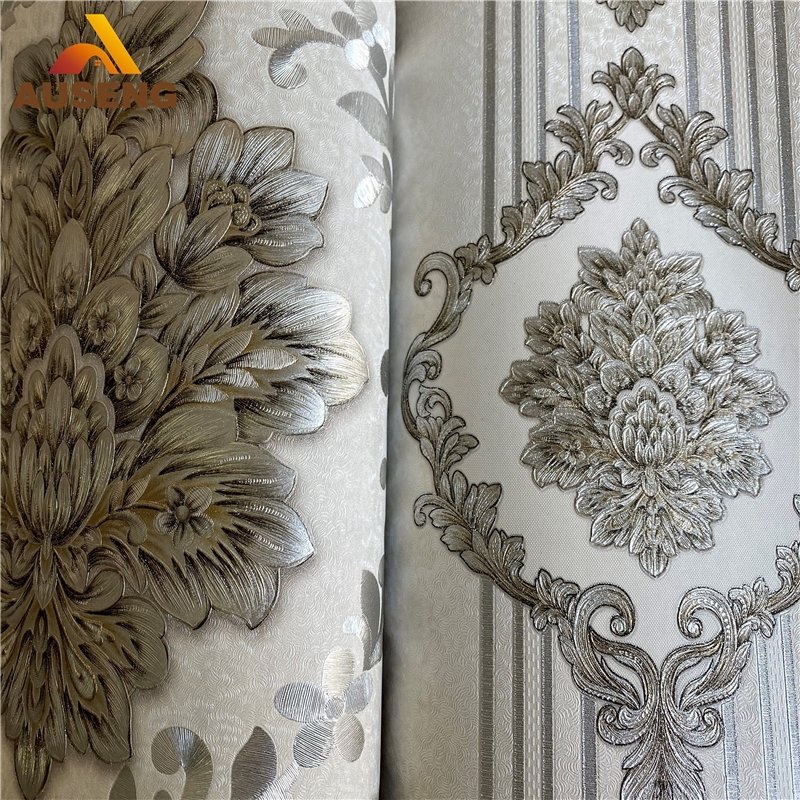 China Wallpaper Manufacturer Geometric Modern Wall Paper Papel De Parede Damask Pvc Wallpaper For Bedroom Walls