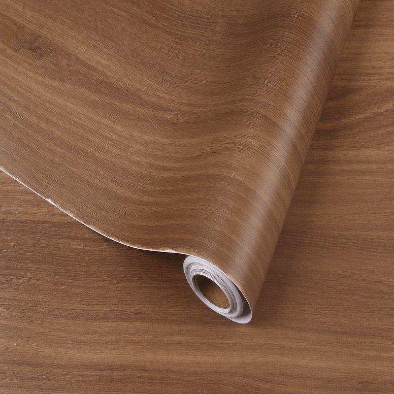 Wholesale self-adhesive wallpaper wood grain waterproof stickers old furniture decorative stickers for interior walls