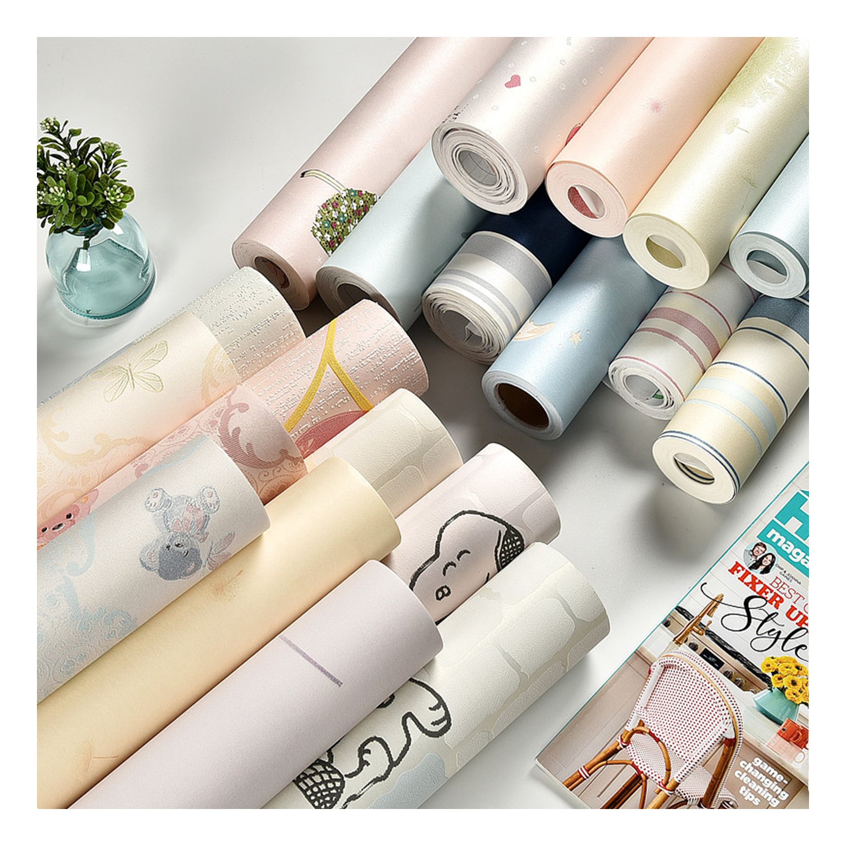 Factory Direct Children's Room Wallpaper Cartoon Car Wall Paper Boy Bedroom Kindergarten Non-woven Wallpaper Rolls