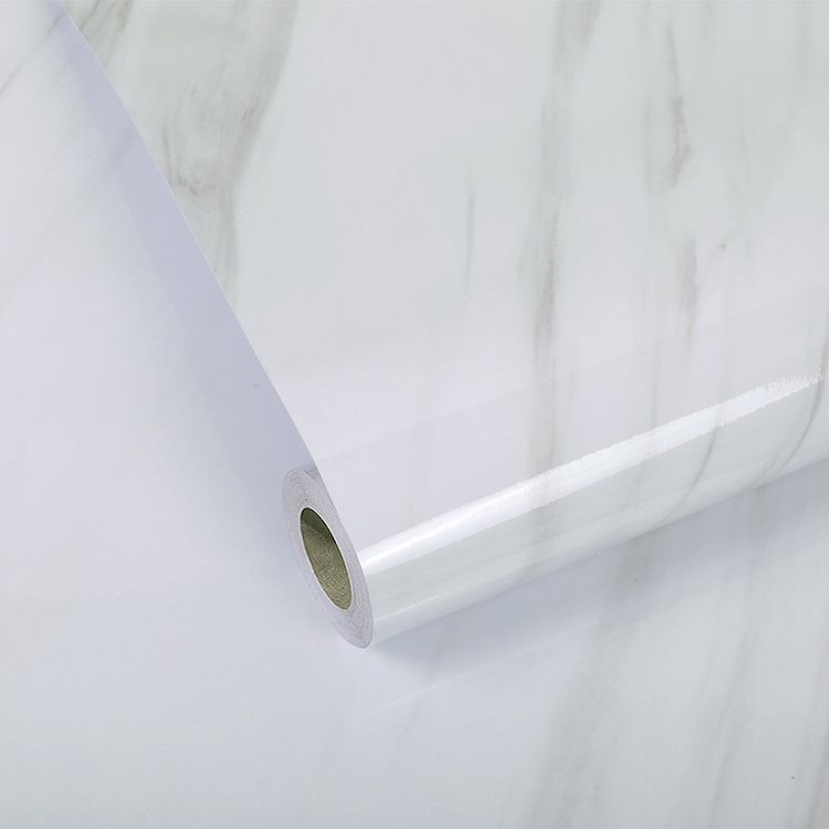 Fireproof aluminium foil waterproof marble kitchen washable self adhesive wallpaper for kitchen