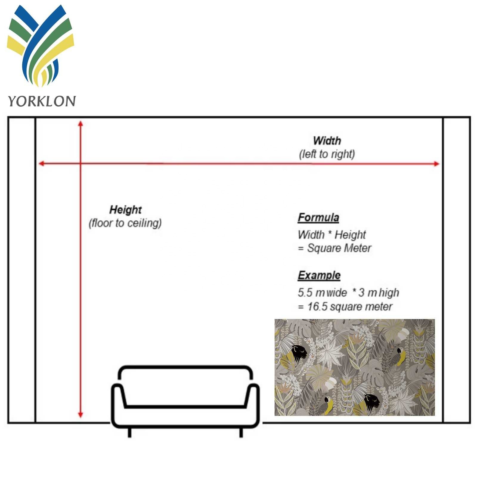YKF-WJ 1 Custom Nature Green Leaves Flowers Wall paper Designs Grass Black Leopard Mural Wallpaper