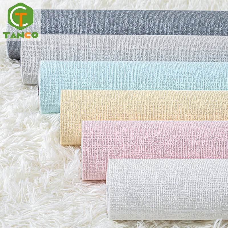 Wall paper foam soundproof 3d pvc waterproof wallpaper rolls for office