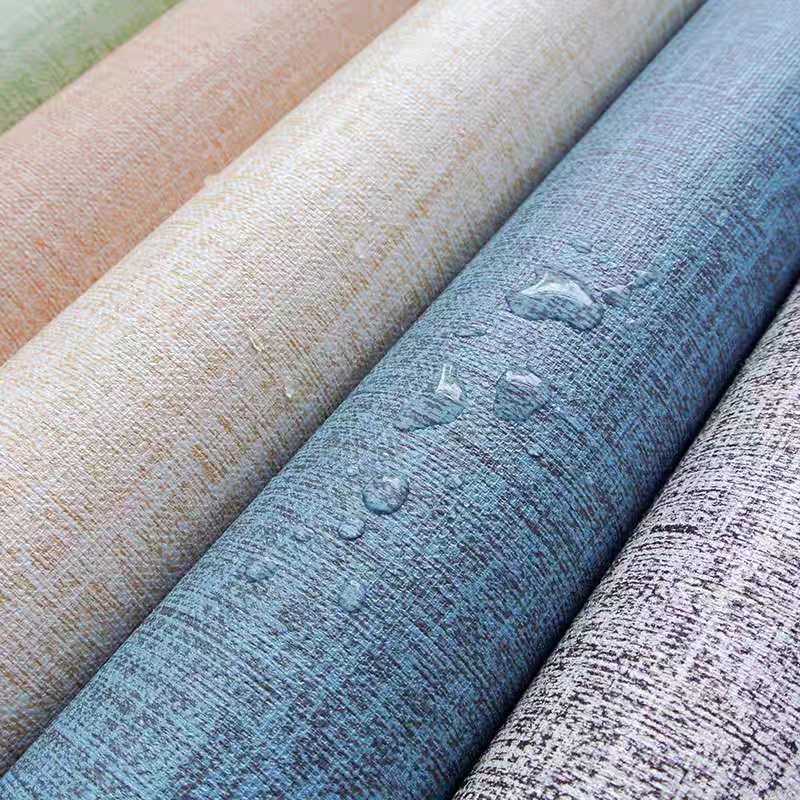 ORON DECO Hot selling 3D Textured Fabric Linen Wall paper Peel And Stick Self Adhesive Waterproof Wallpaper for Bedroom Wall