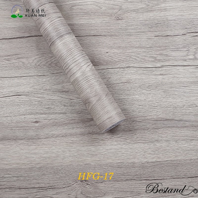 Textured Wood Grain Self-adhesive VInyl Furniture Film/Decorative Wallpaper