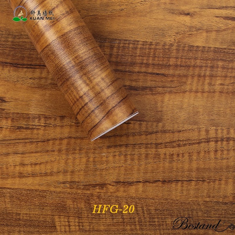 Textured Wood Grain Self-adhesive VInyl Furniture Film/Decorative Wallpaper