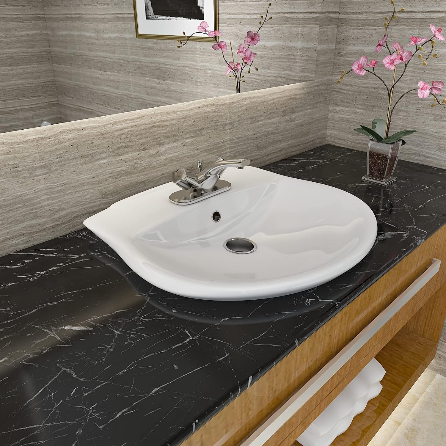 ORON Modern Black Peel And Stick Waterproof pvc Self Adhesive Marble Design Wall paper Rolls For Home Wall Decor