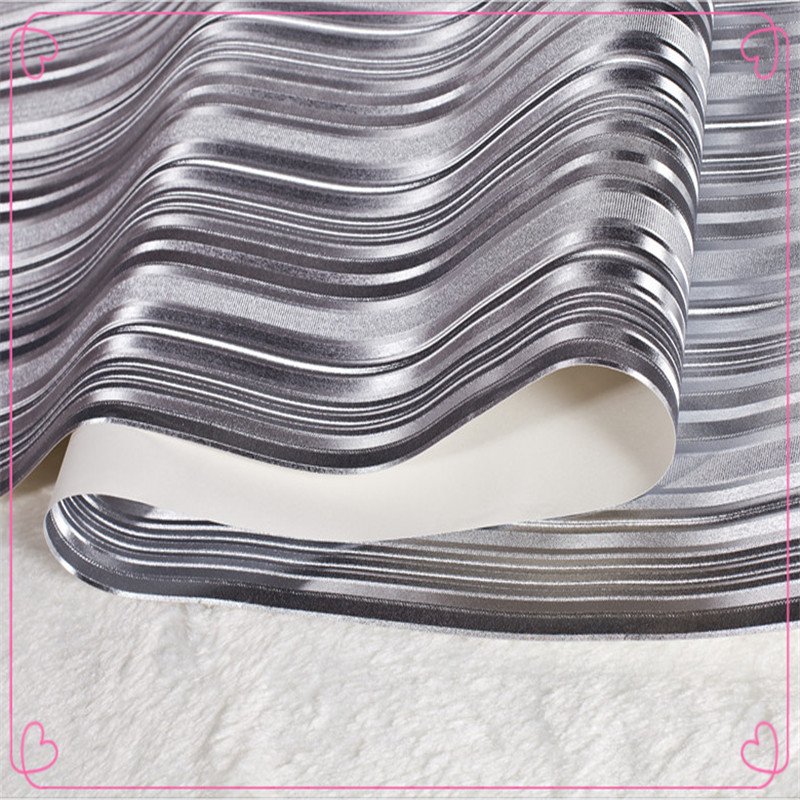 Silver wallpaper rolls pvc Wallpaper bedroom living room home decoration modular