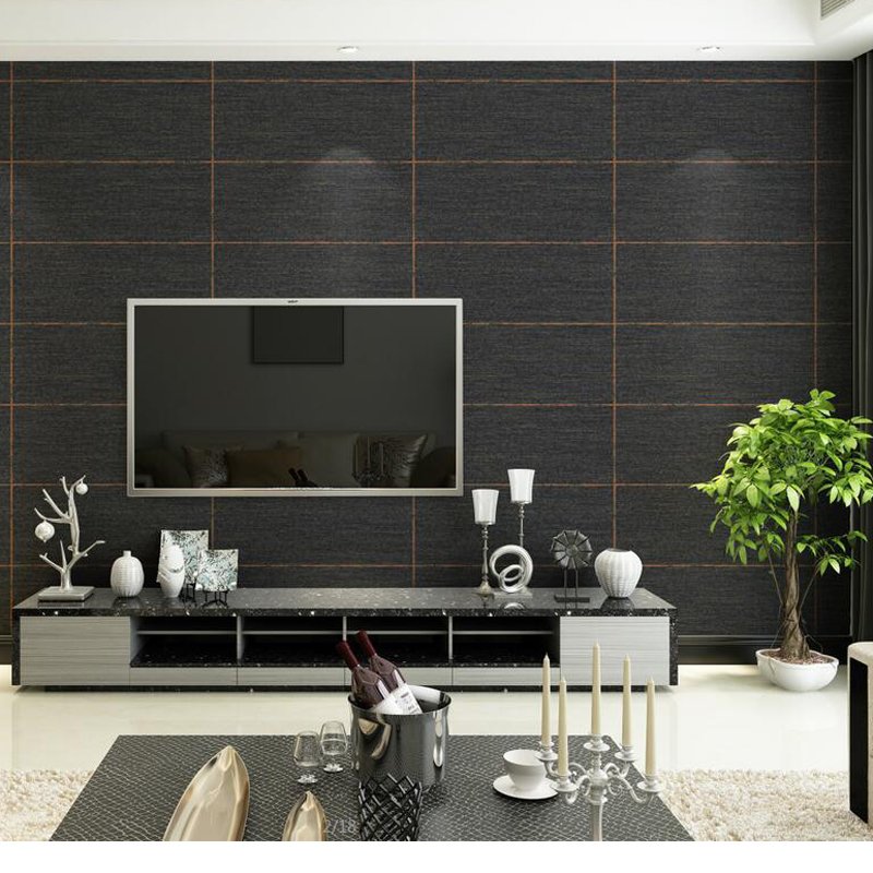 Factory Outlets Rectangular Lattice Non-woven Living Room Bedroom Modern Simple Background Wall 3d Wallpaper