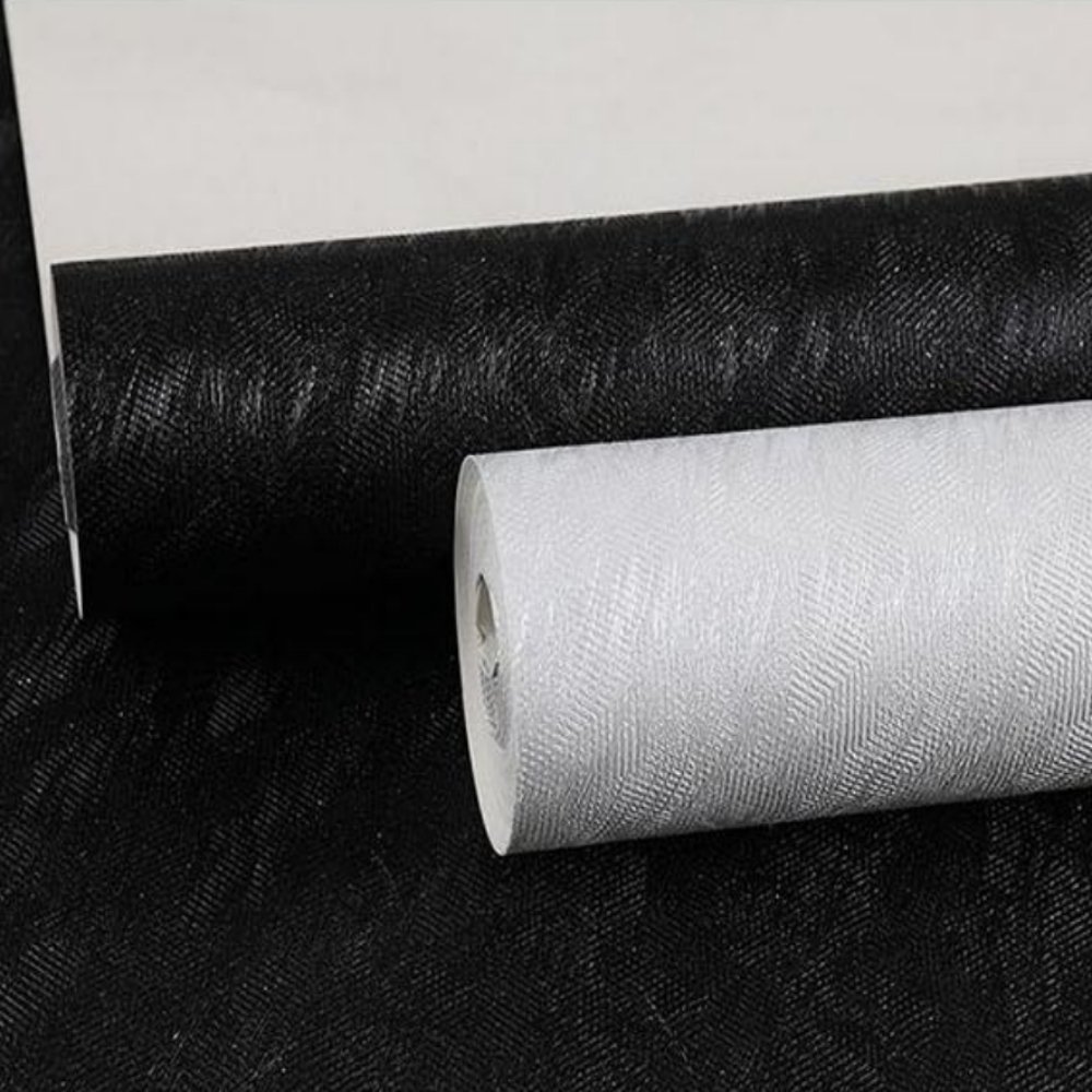 Modern linen woven PVC wallpaper living room bedroom wall home decoration wholesale solid color wallpaper roll