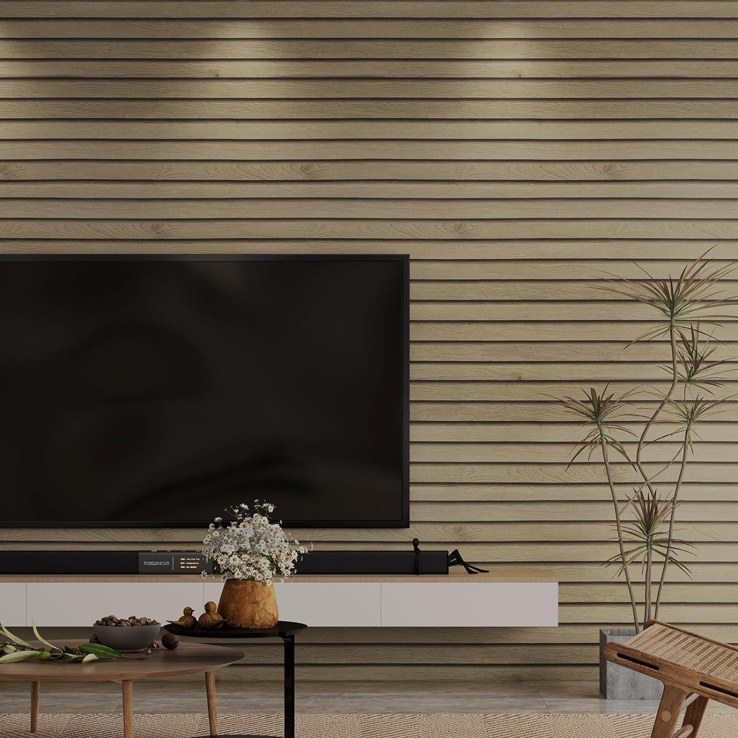 New Wood Slat Wallpaper Peel and Stick Wood Slat Wall Panel Wallpaper Removable Self Adhesive Wallpaper for Bedroom