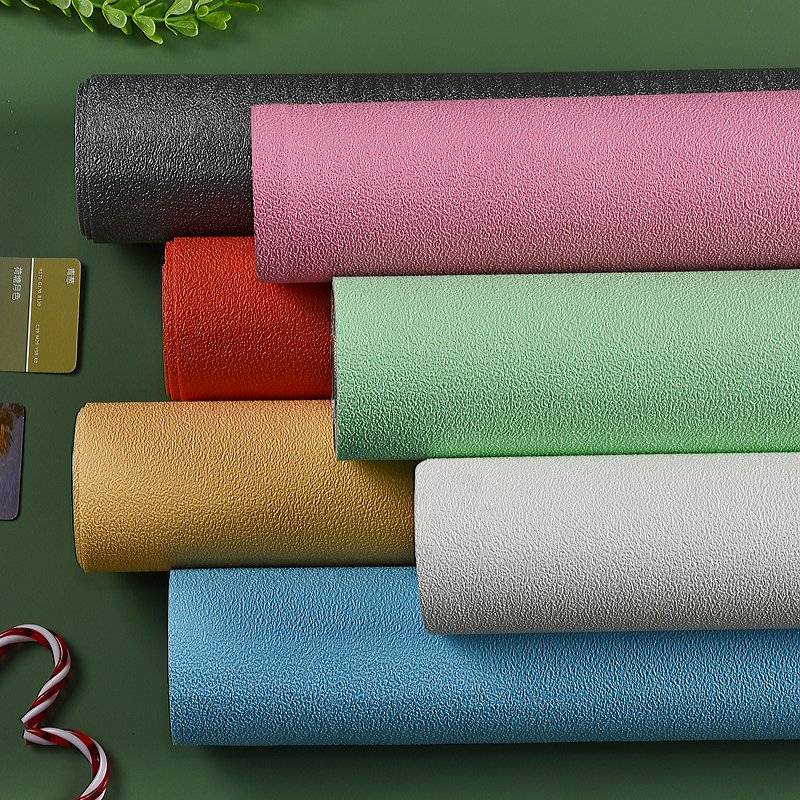 FM HOME thick wallpaper xpe foam wall paper rolls solid color stickers for living room bedroom