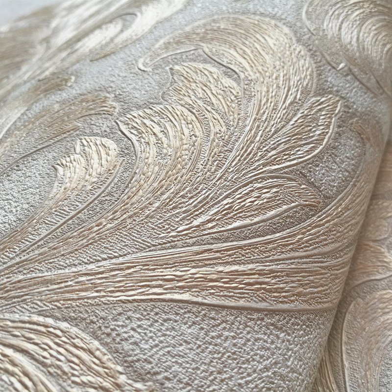 Damask Design Embossing PVC Wallpaper Living Room Wall Paper