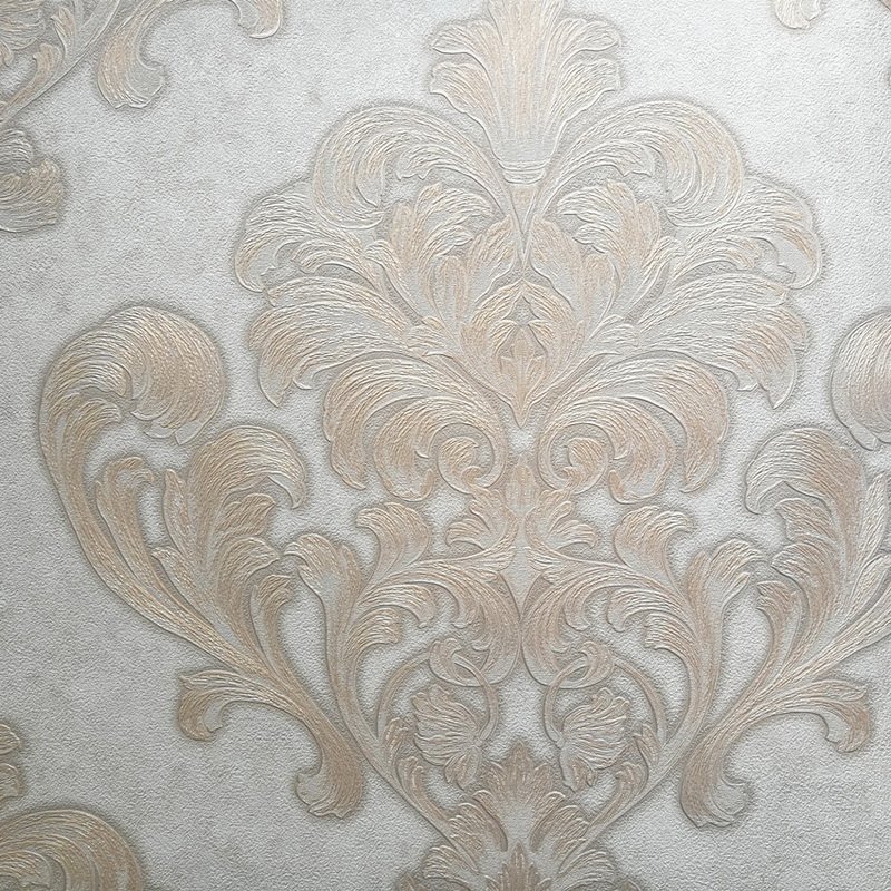 Damask Design Embossing PVC Wallpaper Living Room Wall Paper