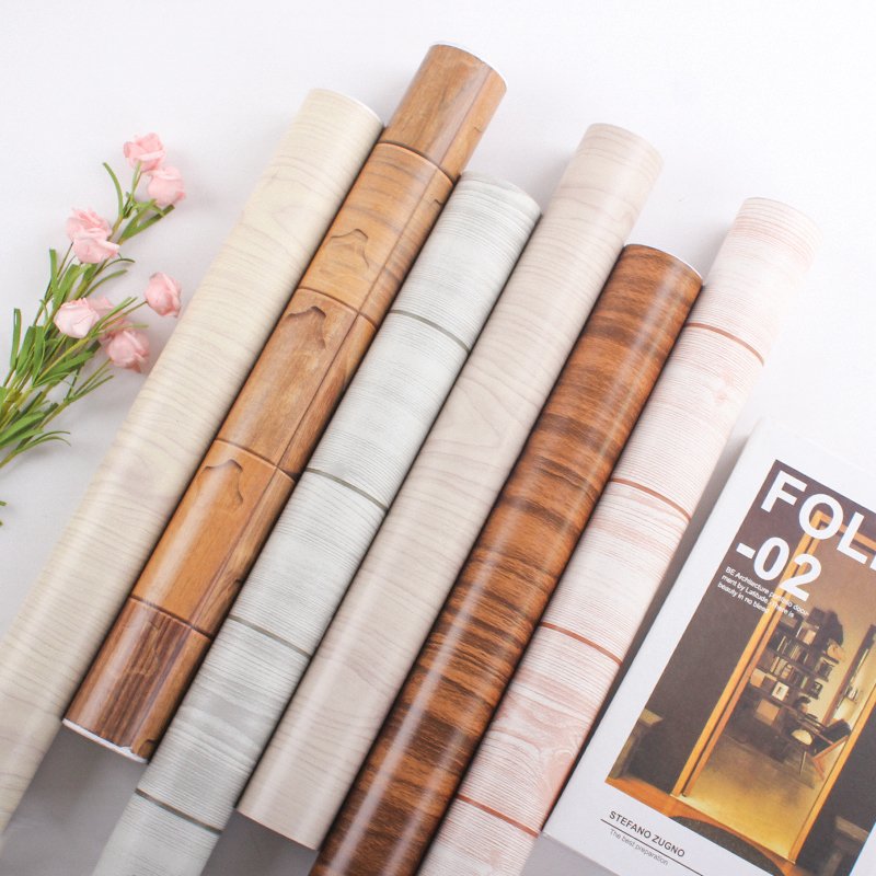 3D Nature Brown Wood Wallpaper Wall Decoration Good Quality Self Adhesive Wallpaper