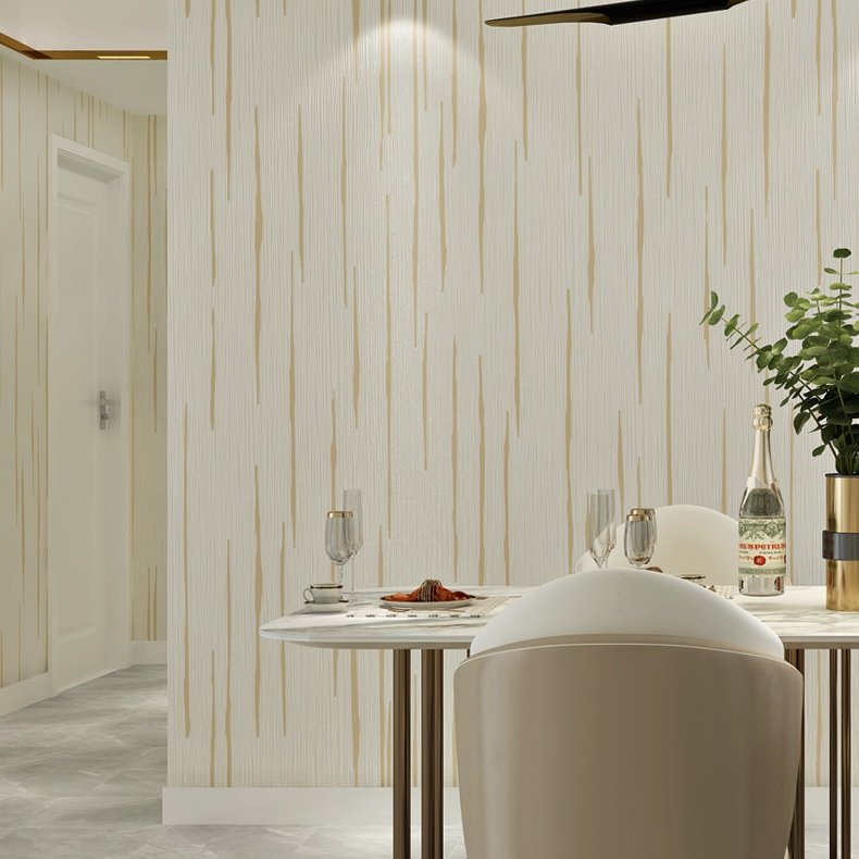 Modern simple 3D 3D Fine stripe embossed wallpaper bedroom living room hotel fashionable plain wallpaper