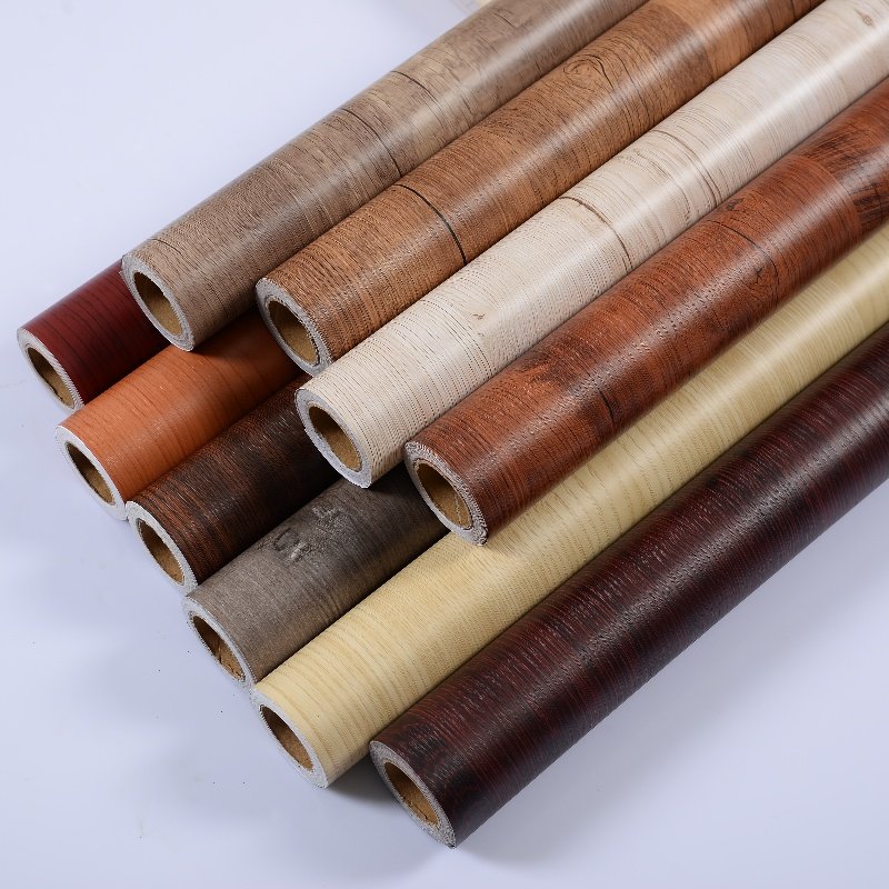 Black Wood Peel and Stick Paper Decorative Self-Adhesive wallpaper for bedroom or kitchen Surfaces Easy to Clean Thickening
