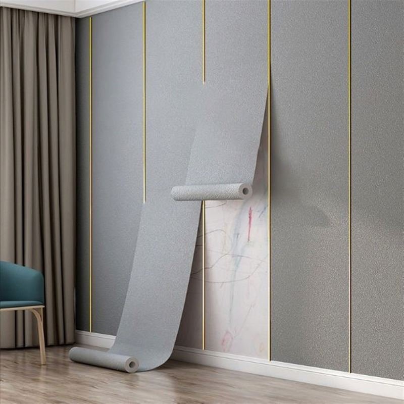 DIY Install Textile Non Woven Peel And Stick Self Adhesive Wallpapers For Wall Decorate