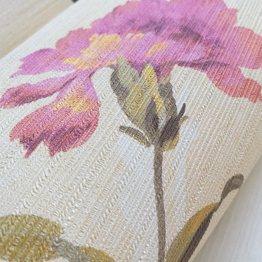 Classic Floral Design Vinyl Wallpaper Geometric Sound-Absorbing Moisture-Proof Eco-Friendly Apartment Entertainment