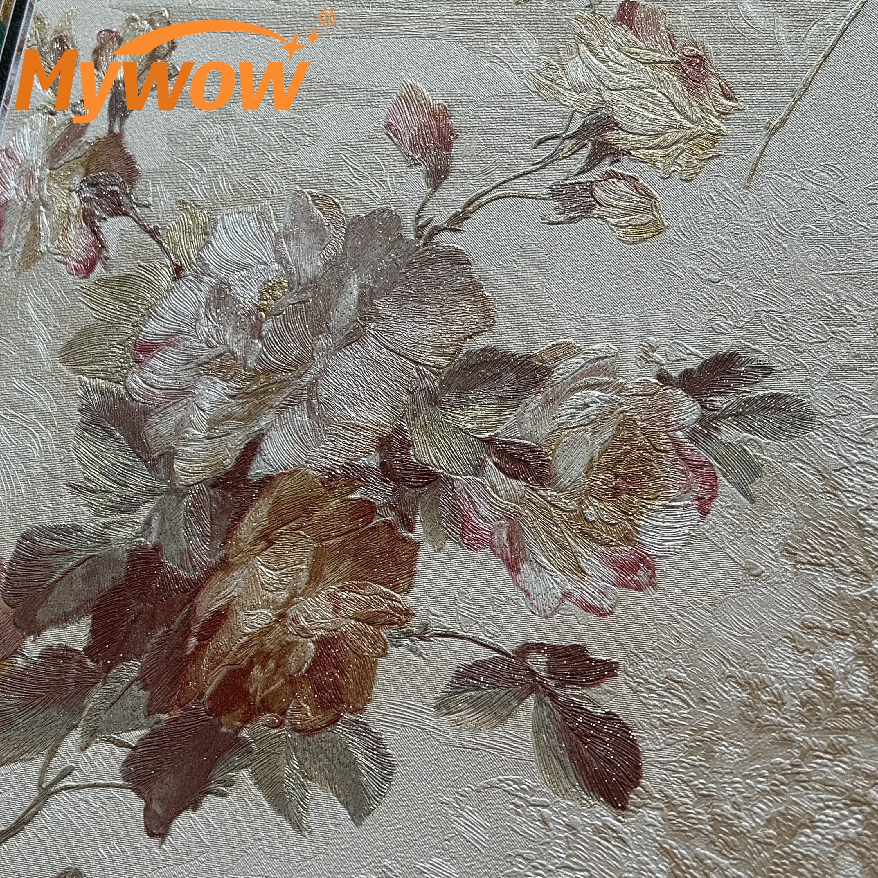 Modern Flower Wallpaper Interior Home Decoration Paper Wall Of Botanical Wallpaper For Bedroom