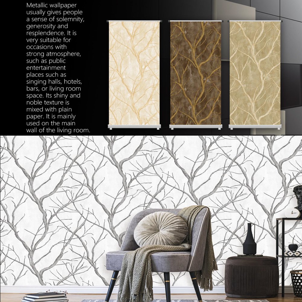 Fireproof Luxury Wall Paper Rolls Interior Home Hotel Wallpapers Room Fabric Backed PVC Vinyl Textured Wallcovering